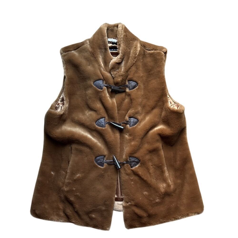 Pamela McCoy Vegan Fur Penny Lane Vest Sundance Style NWOT